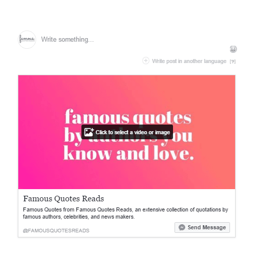 facebook post type get message