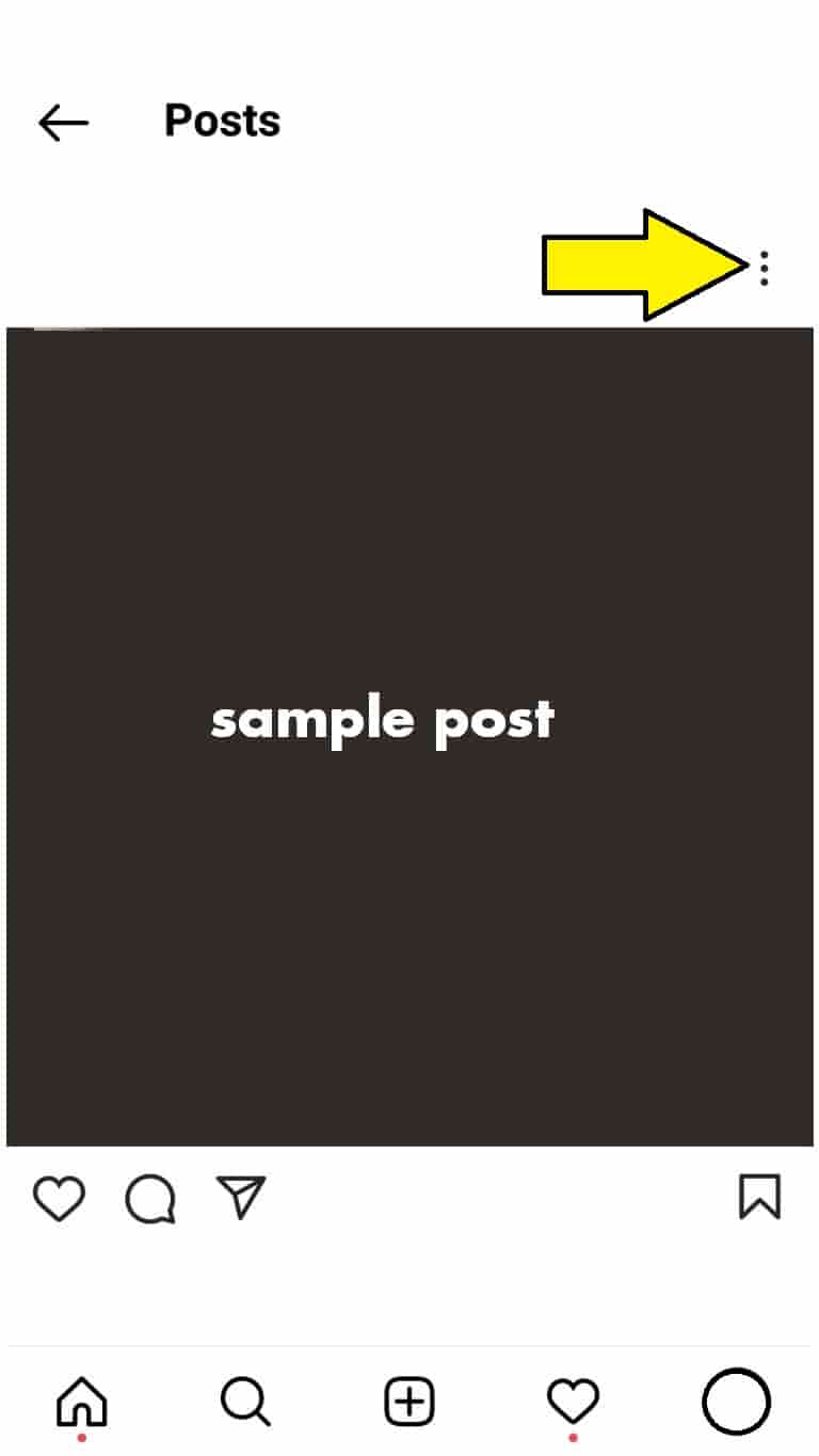 hide likes on instagram after sharing a post on android phone step 1