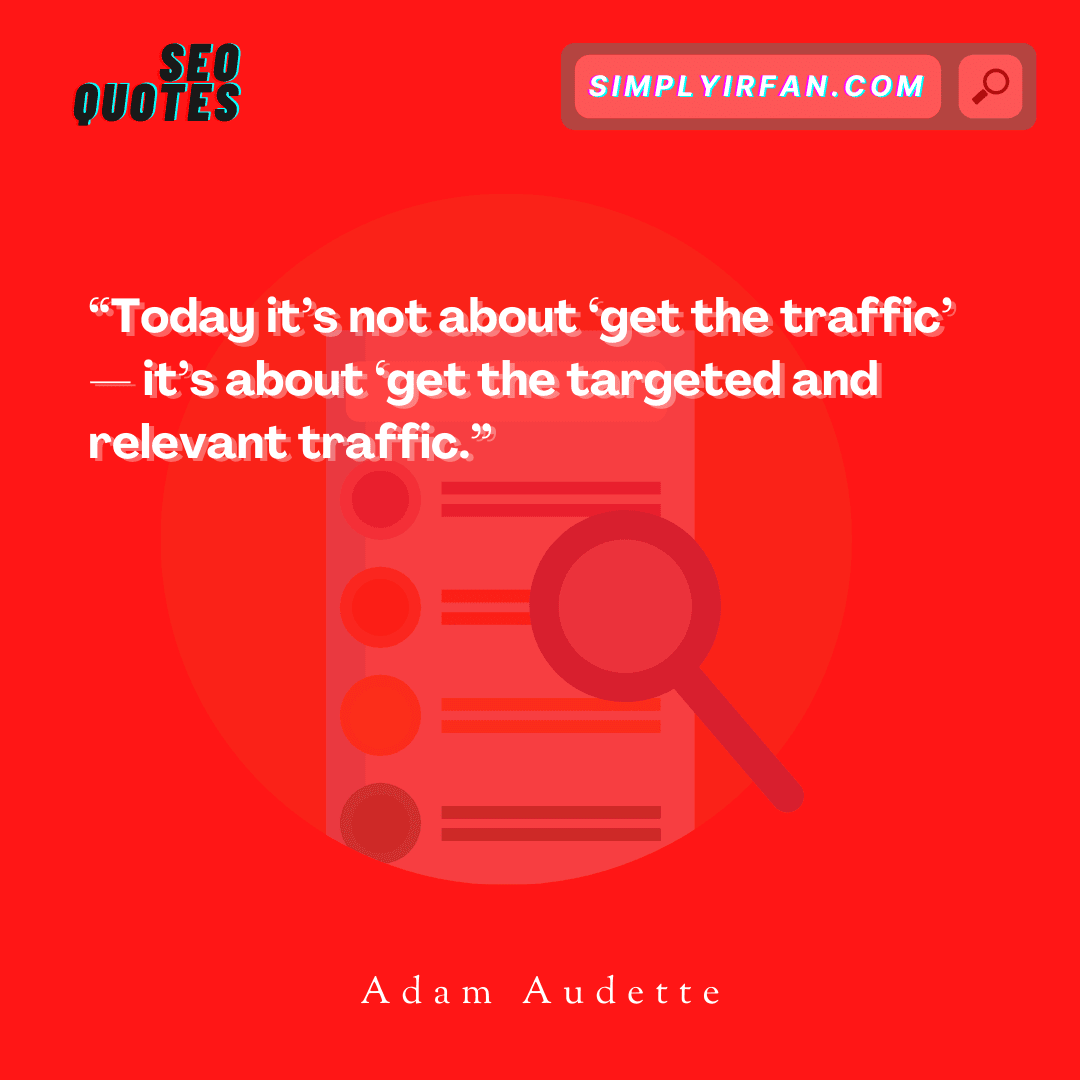 seo quote by Adam Audette