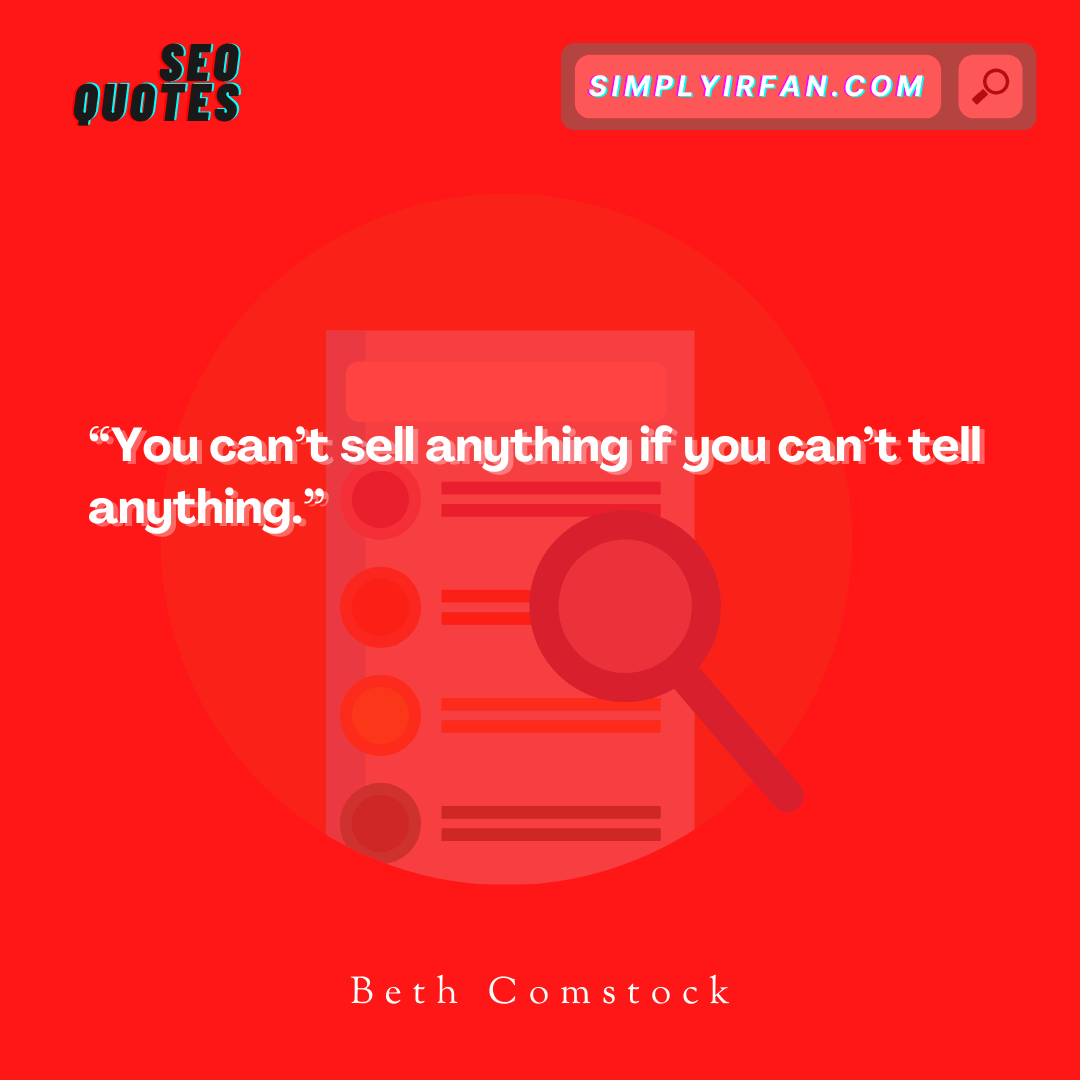 seo quote by Beth Comstock