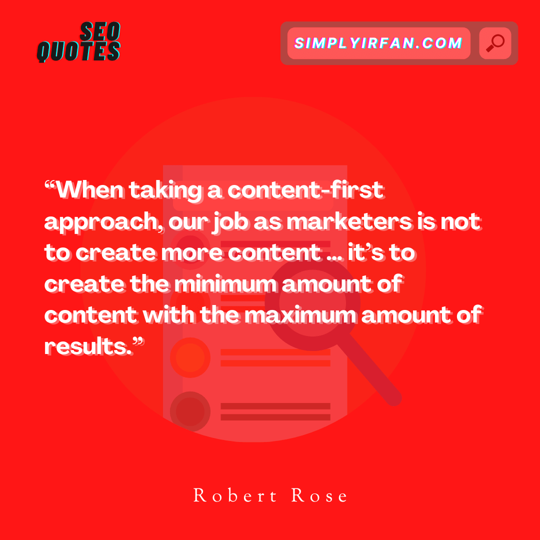 seo quote by Robert Rose