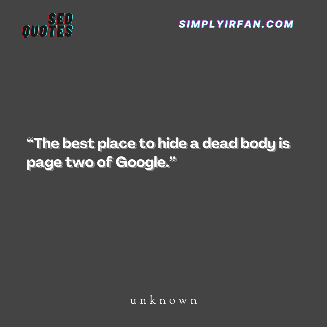 seo quote by unknown
