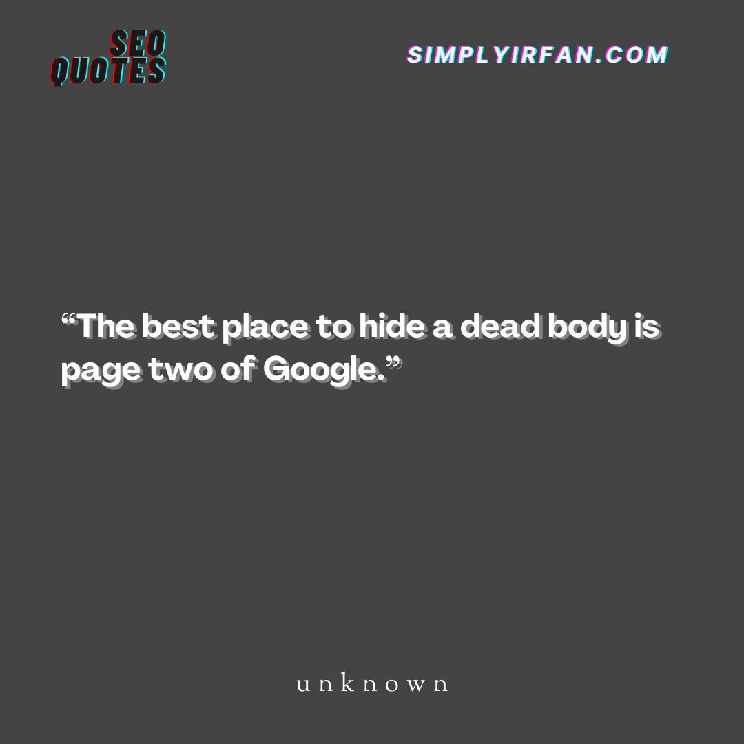 seo quote by unknown