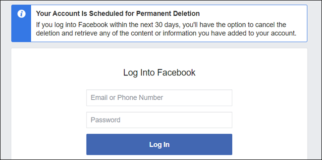 your account is scheduled for permanent deletion