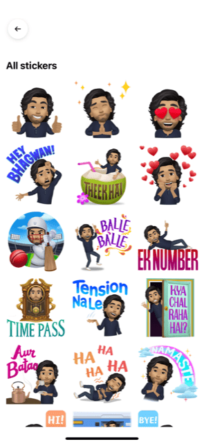 Facebook avatar deals stickers