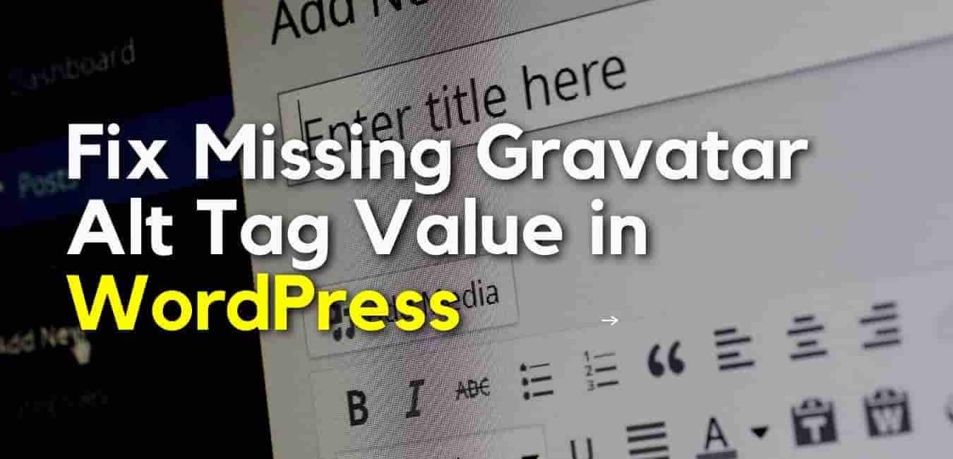 fix missing gravatar alt tag value in WordPress