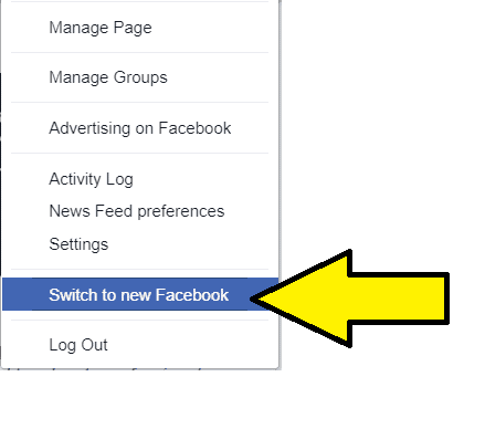 Facebook Classic to Facebook New step 2