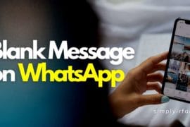 Send A Blank Message On WhatsApp