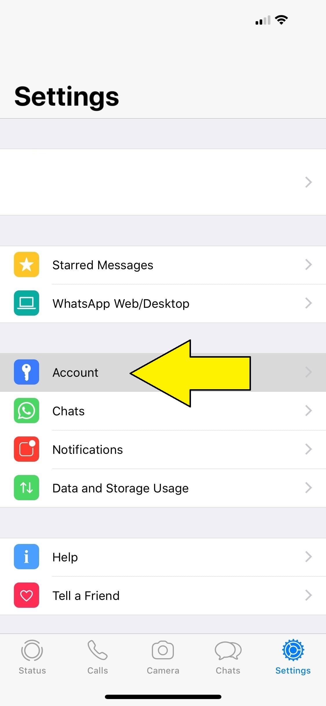 Step 1: Disable read receipts WhatsApp so nobody can see blue check marks chats on iPhone