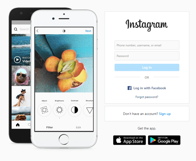 login to your Instagram account to reactivate it
