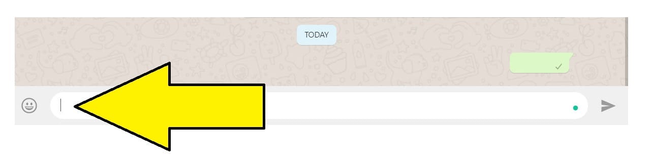 send blank message on WhatsApp