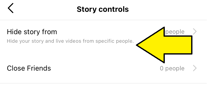 hide Instagram story step 5