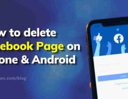 how to delete Facebook page on iPhone and android