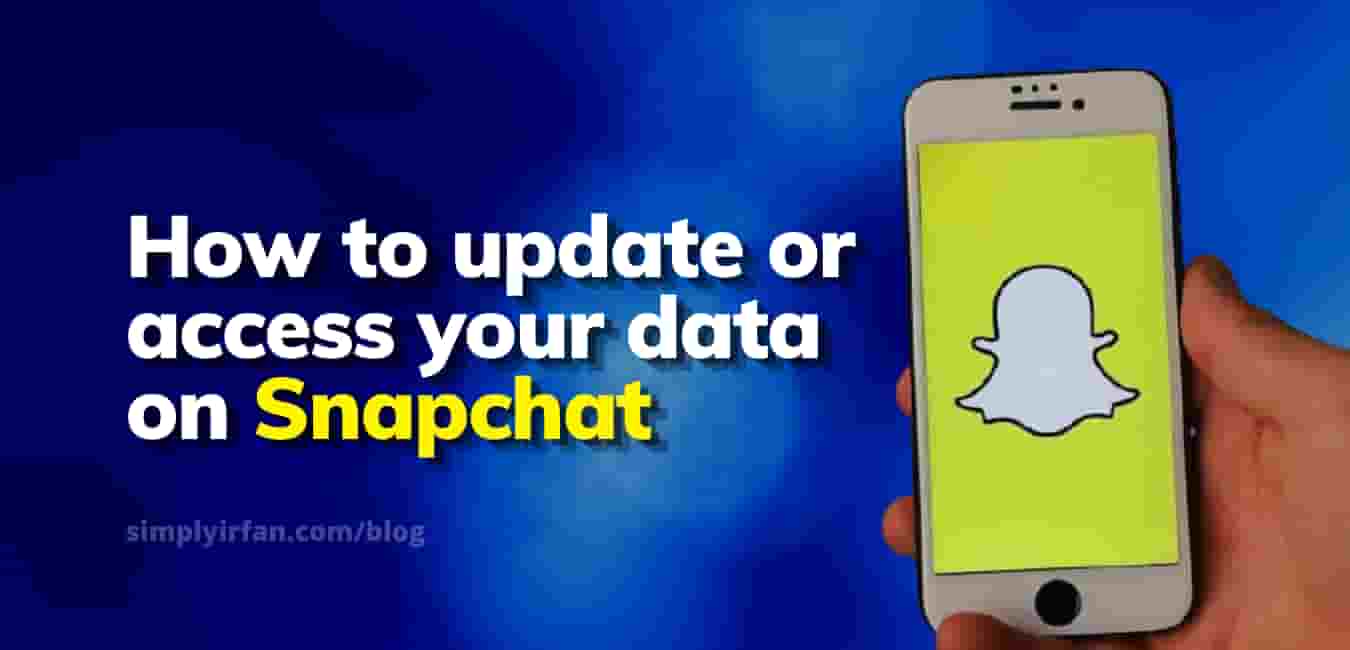 how to update or access your data on snapchat