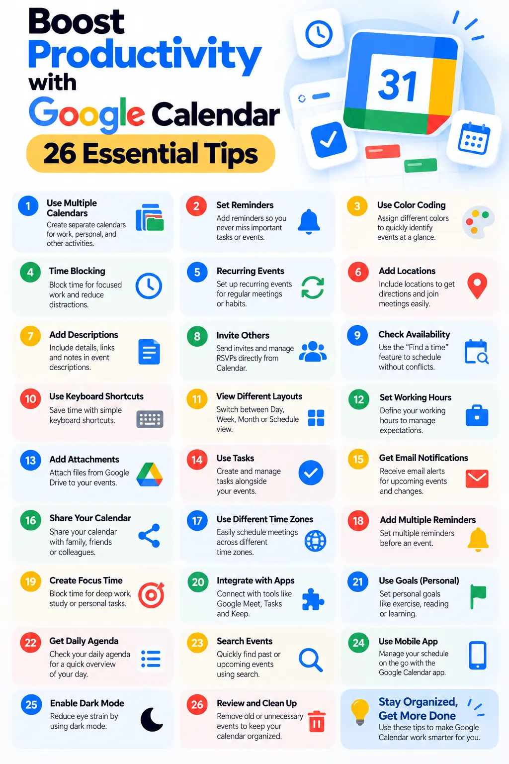 Boost Productivity with Google Calendar: 26 Essential Tips 2 Boost Productivity with Google Calendar: 26 Essential Tips
