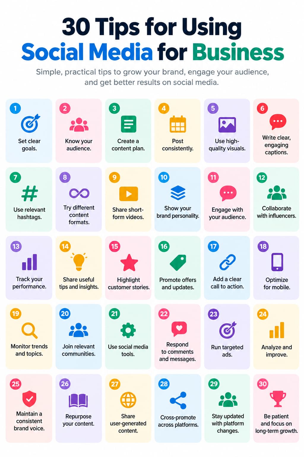 30 Tips for Using Social Media for Business (2026) 7 30 Tips for Using Social Media for Business.