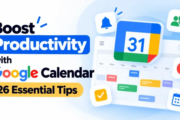 Boost Productivity with Google Calendar: 26 Essential Tips