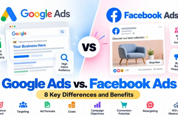 Google Ads vs Facebook Ads: 8 Key Differences and Benefits