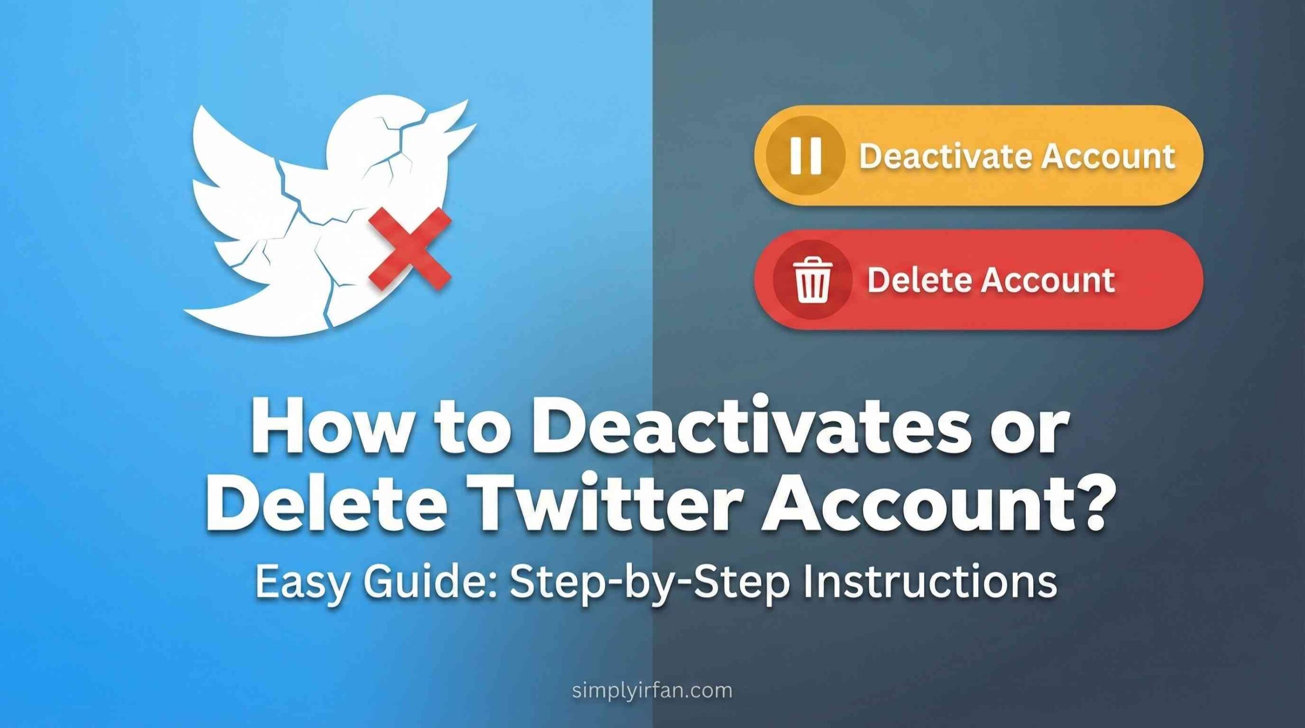 How to deactivate or delete Twitter account? Easy Guide