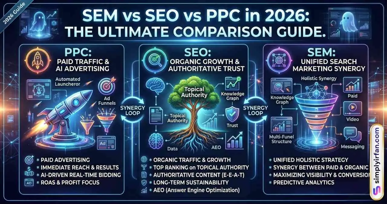 SEM vs SEO vs PPC in 2026: The Ultimate Comparison Guide
