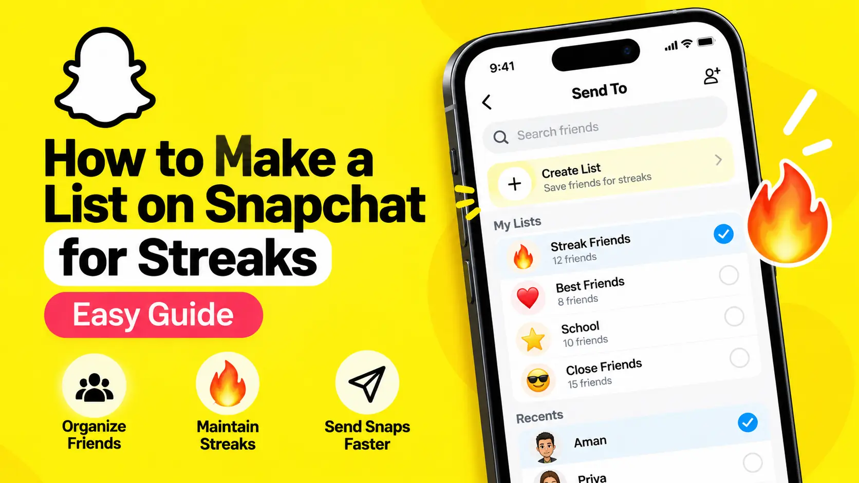 How to Make a List on Snapchat for Streaks: Easy Guide