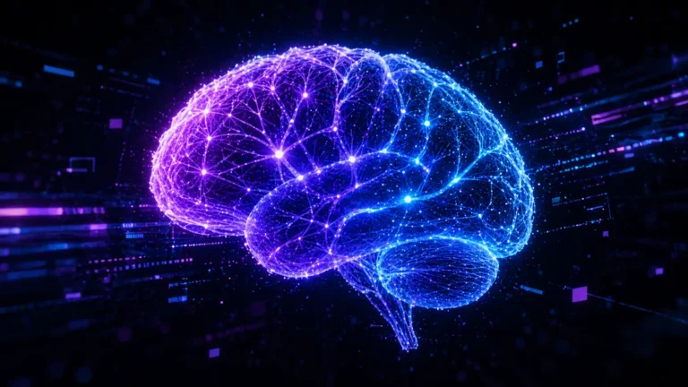 Futuristic glowing AI neural network brain representing ChatGPT 5.5 and next-generation artificial intelligence