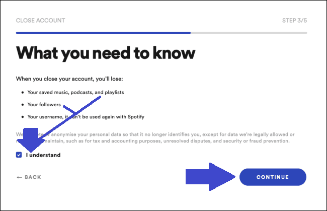 Close Your Spotify Account Step 3