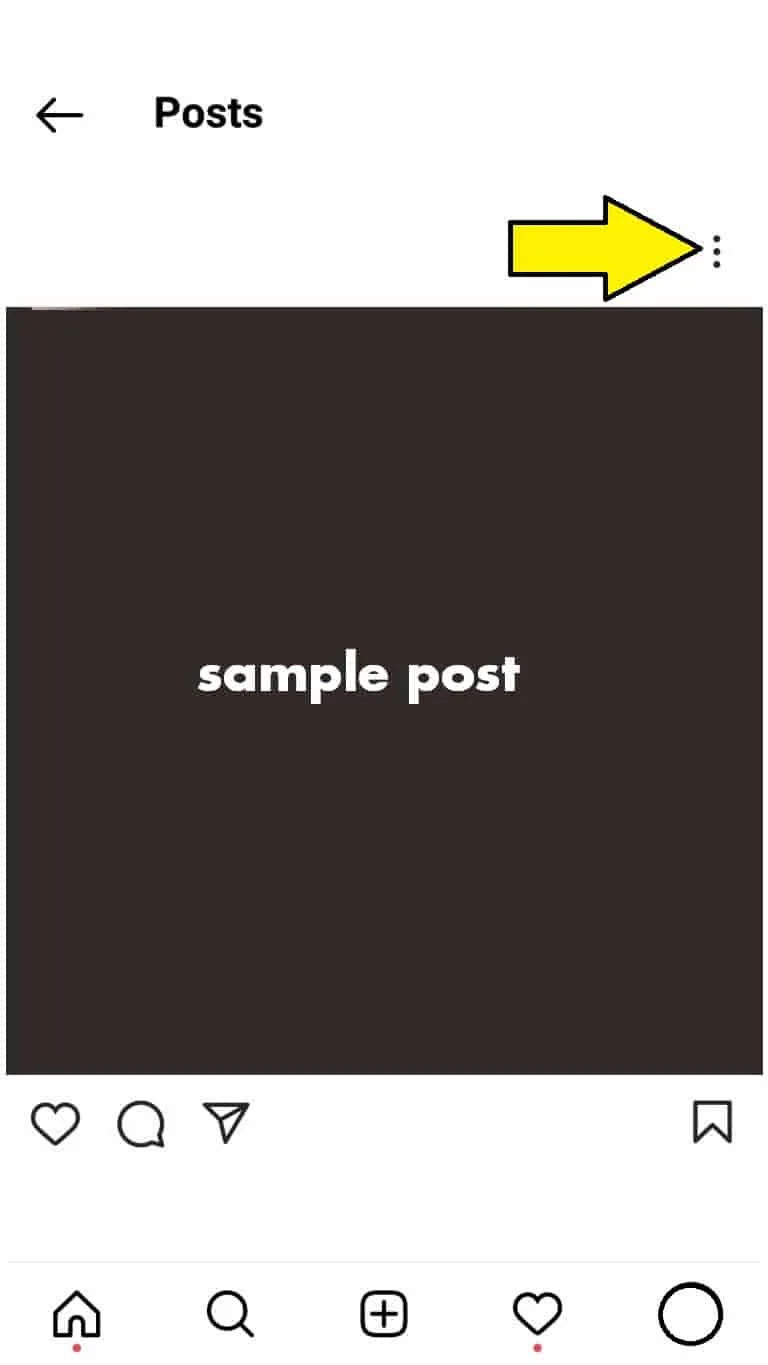 hide likes on instagram after sharing a post on android phone step 1