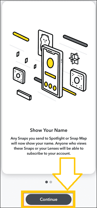 public profile snapchat continue
