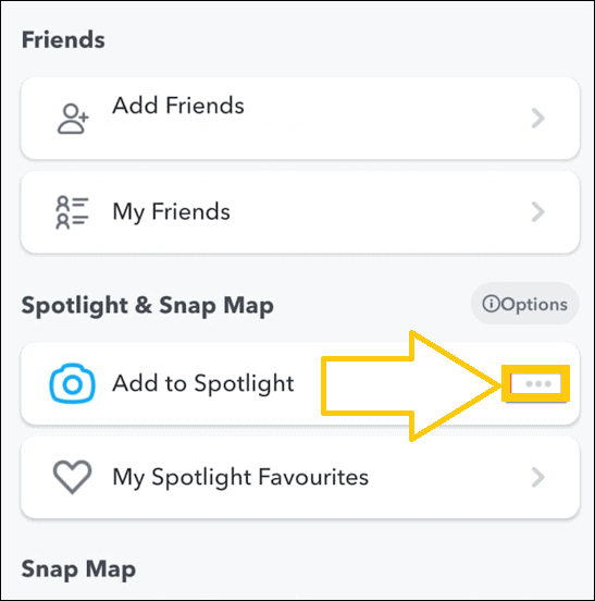 public profile snapchat profile three dots