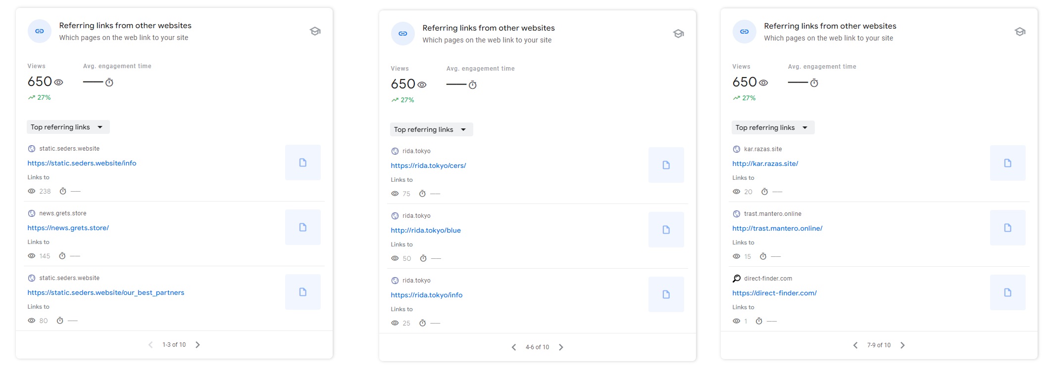 google core update 2024: spam referring inks from other websites in search console
